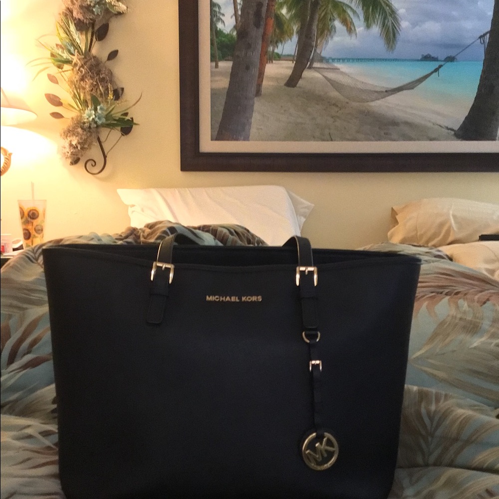 MK Jet Set Black Tote